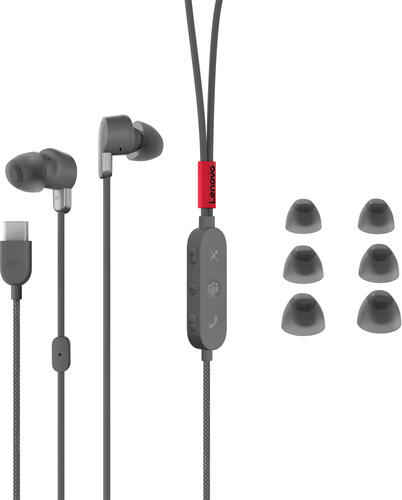 Lenovo GXD1C99237 Kopfhörer & Headset Kabelgebunden im Ohr Anrufe/Musik/Sport/Alltag USB Typ-C Schwarz