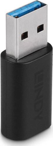 Lindy 41904 Kabeladapter USB 3.2 Type A USB 3.2 Type C Schwarz