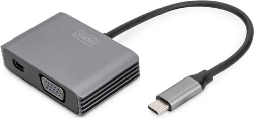 Digitus USB Type-C 4K 2in1 Mini DisplayPort + VGA Grafik-Adapter