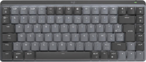 Logitech MX Mini Mechanical Tastatur RF Wireless + Bluetooth AZERTY Französisch Graphit, Grau