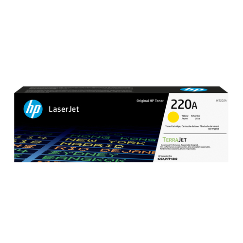 HP 220A Ylw LaserJet Toner Cartridge&comma; original&comma; gelb
