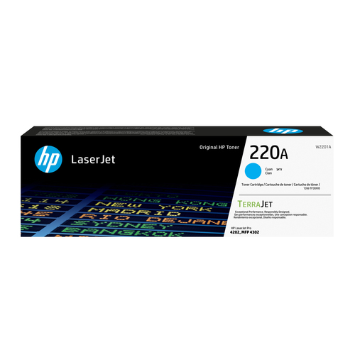 HP 220A Cyn LaserJet Toner Cartridge&comma; original&comma; cyan