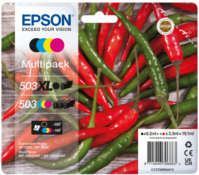 Epson C13T09R94010, original, schwarz, cyan, magenta, gelb Epson C13T09R94010, original, schwarz, cyan, magenta, gelb