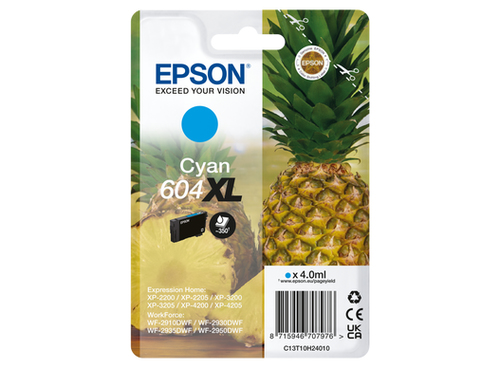 Epson 604XL&comma; original&comma; cyan
