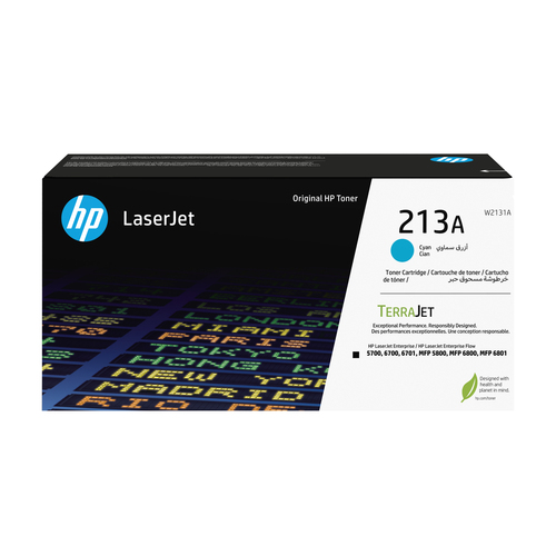 HP 213A Cyn Original LaserJet Toner Crtg&comma; original&comma; cyan