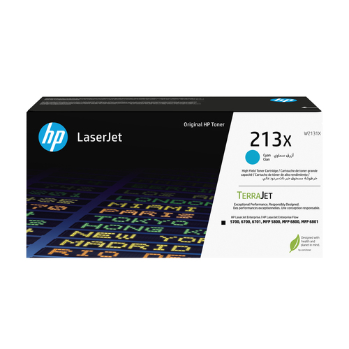 HP 213X Cyn Original LaserJet Toner Crtg, original, cyan HP 213X Cyn Original LaserJet Toner Crtg, original, cyan
