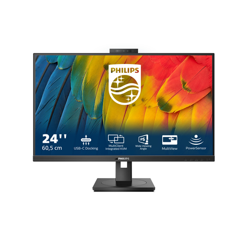 23.8 Zoll Philips 24B1U5301H/00, 60,5cm TFT, 75 Hz, Full HD, 4ms, 1x HDMI, 1x DP, integrierte Kamera, integrierter USB-Hub 23.8 Zoll Philips 24B1U5301H/00, 60,5cm TFT, 75 Hz, Full HD, 4ms, 1x HDMI, 1x DP, integrierte Kamera, integrierter USB-Hub