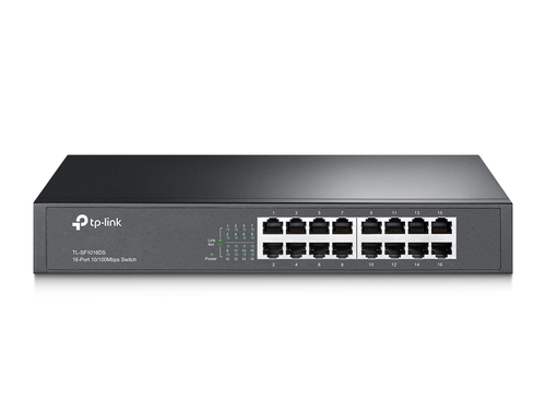 TP-Link TL-SF1016DS Unmanaged Switch, 16x RJ-45, Backplane: 3,2 Gbit/s TP-Link TL-SF1016DS Unmanaged Switch, 16x RJ-45, Backplane: 3,2 Gbit/s