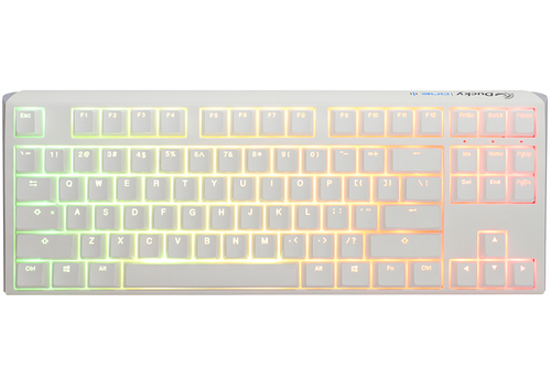 Ducky One 3 Classic Pure White TKL Gaming Tastatur RGB LED - MX-Clear wei&szlig;&comma; Layout&colon; DE&comma; mechanisch&comma; RGB
