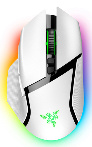 Razer Basilisk V3 Pro wei&szlig; Maus&comma; rechtsh&auml;nder&comma; Gaming&comma; USB&comma; Bluetooth