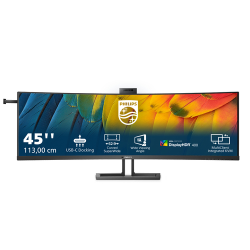 44.5 Zoll Philips 45B1U6900CH/00, 113cm TFT, 75 Hz, UltraWide Dual Quad HD, 4ms, 2x HDMI, 1x DP, integrierte Kamera, integrierter USB-Hub 44.5 Zoll Philips 45B1U6900CH/00, 113cm TFT, 75 Hz, UltraWide Dual Quad HD, 4ms, 2x HDMI, 1x DP, integrierte Kamera, integrierter USB-Hub