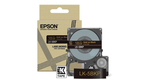 Epson LK-5BKP Schwarz&comma; Gold