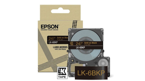 Epson LK-6BKP Schwarz&comma; Gold