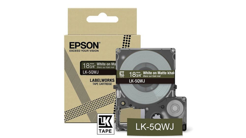 Epson LK-5QWJ Khaki&comma; Wei&szlig;