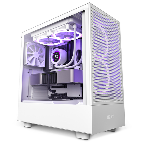 NZXT H5 Flow, Midi Tower, weiß, Glasfenster NZXT H5 Flow, Midi Tower, weiß, Glasfenster