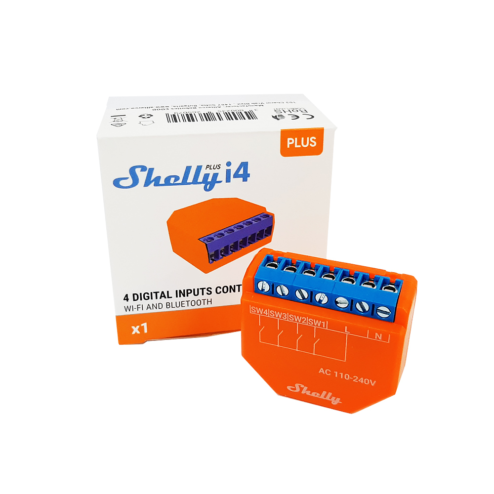Shelly Plus i4, bis zu 12 Szenen, Unterputz,