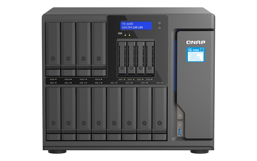 QNAP TS-1655&comma; 8 GB RAM&comma; 16x Einsch&uuml;be&comma; 2x 2&period;5 GBit&sol;s LAN&comma; Tower NAS schwarz