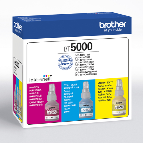 Brother BT5000CLVAL&comma; original&comma; cyan&comma; magenta&comma; gelb