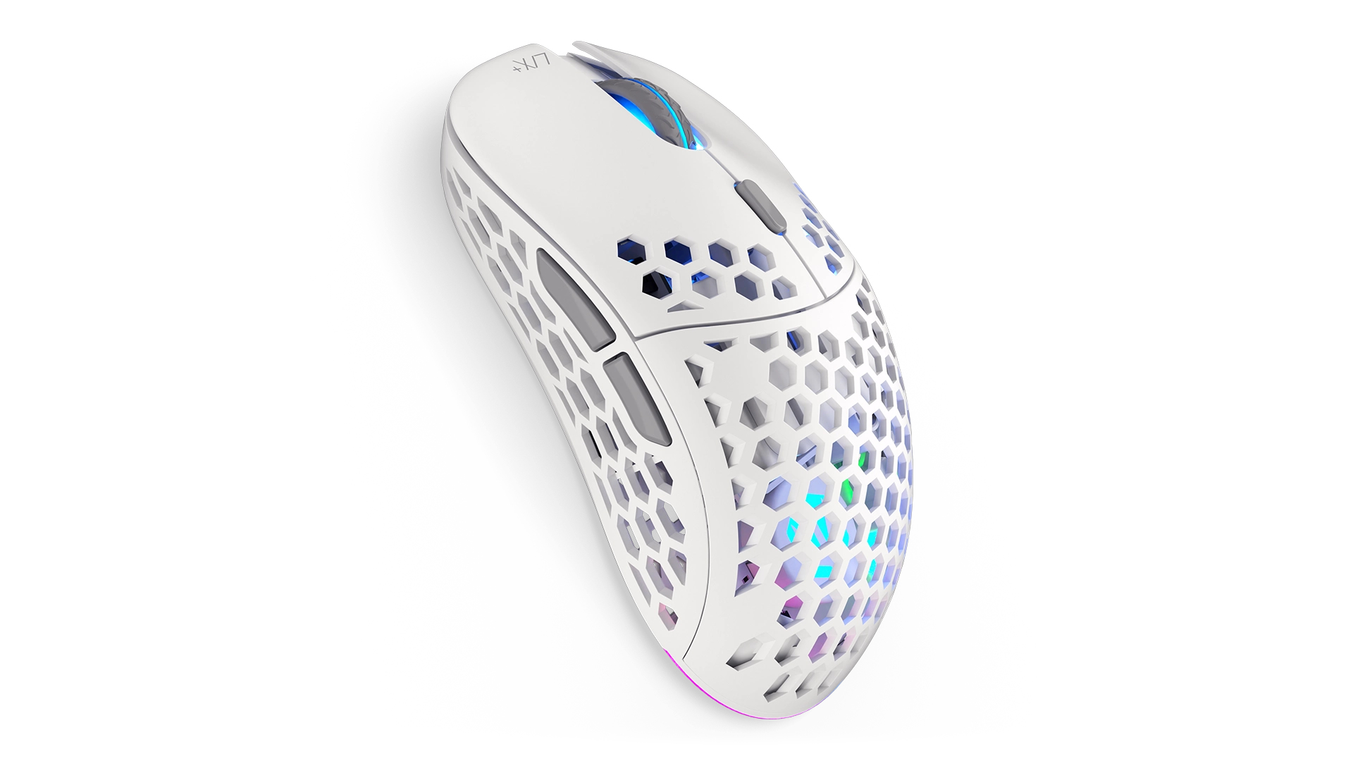 ENDORFY LIX Plus Wireless Onyx White RGB, Maus kabellos (2.40GHz) oder kabelgebunden (1.6m), USB-A 2.0