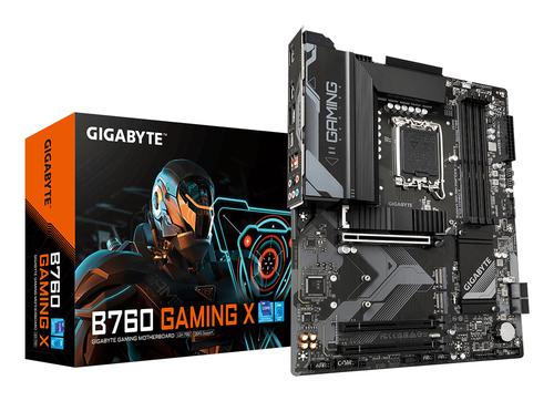 GIGABYTE B760 GAMING X&comma; ATX LGA 1700 Mainboard&comma; 4x DDR5&comma; max&period; 256 GB&comma; 1x HDMI 2&period;0&comma; 1x DisplayPort 1&period;2&comma; 1x USB-C