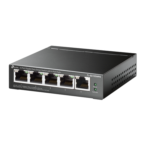 TP-Link TL-SG105MPE L2, 5x RJ-45, Backplane: 10 Gbit/s, PoE TP-Link TL-SG105MPE L2, 5x RJ-45, Backplane: 10 Gbit/s, PoE