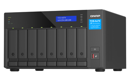 QNAP TVS-h874X&comma; 64 GB RAM&comma; 8x Einsch&uuml;be&comma; 4x 10 GBit&sol;s LAN&comma; Tower NAS schwarz