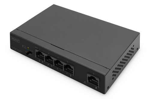 Digitus DN-95330-1 Unmanaged Switch&comma; 4x RJ-45&comma; Backplane&colon; 10 Gbit&sol;s&comma; PoE