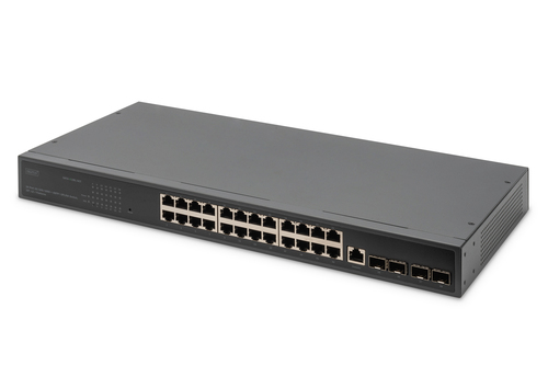 Digitus DN-80223 L3 Managed Switch, 24x RJ-45, Backplane: 128 Gbit/s Digitus DN-80223 L3 Managed Switch, 24x RJ-45, Backplane: 128 Gbit/s