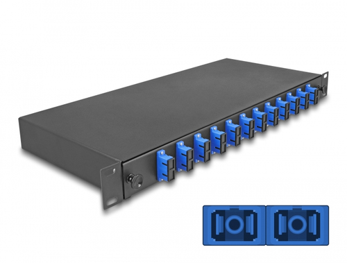DeLOCK 19 LWL Spleißbox 12 x SC Duplex OS2 1HE komplett bestückt DeLOCK 19 LWL Spleißbox 12 x SC Duplex OS2 1HE komplett bestückt