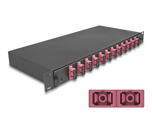 DeLOCK 19 LWL Spleißbox 12 x SC Duplex OM4 1HE komplett bestückt DeLOCK 19 LWL Spleißbox 12 x SC Duplex OM4 1HE komplett bestückt