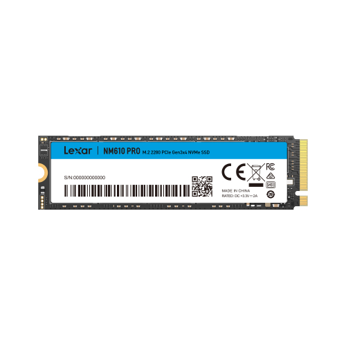 500 GB SSD Lexar NM610 PRO, lesen: 3300 MB/s, schreiben: 1700 MB/s 500 GB SSD Lexar NM610 PRO, lesen: 3300 MB/s, schreiben: 1700 MB/s