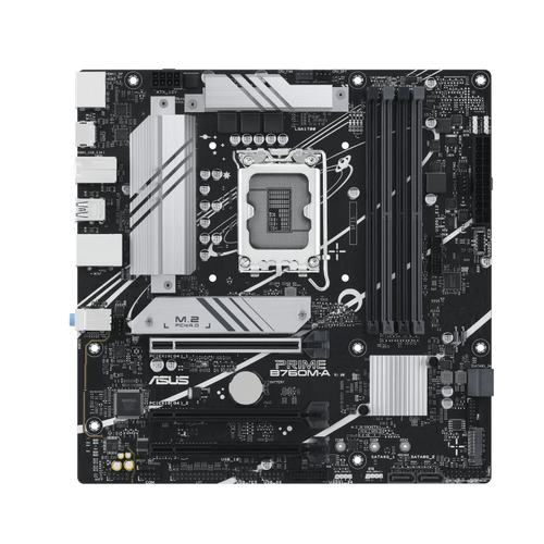 ASUS PRIME B760M-A-CSM&comma; micro ATX LGA 1700 Mainboard&comma; 4x DDR5&comma; max&period; 128 GB&comma; 2x HDMI&comma; 1x DisplayPort&comma; WiFi