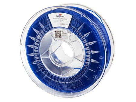 Spectrum Filaments PET-G HT100, Polyethylenterephthalatglycol (PETG), blau, transparent, 1 kg Spectrum Filaments PET-G HT100, Polyethylenterephthalatglycol (PETG), blau, transparent, 1 kg