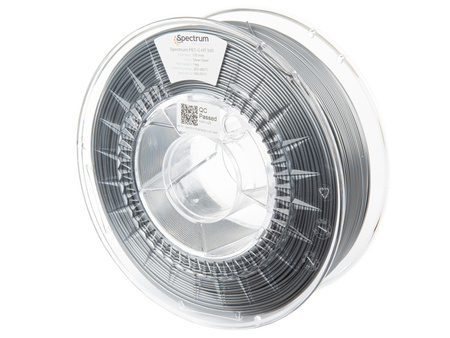 Spectrum Filaments PET-G HT100, Polyethylenterephthalatglycol (PETG), silber, 1 kg Spectrum Filaments PET-G HT100, Polyethylenterephthalatglycol (PETG), silber, 1 kg