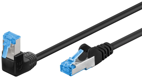 0,25m Patchkabel Cat6a, S/FTP, schwarz, blau, Kupfer, Goobay 0,25m Patchkabel Cat6a, S/FTP, schwarz, blau, Kupfer, Goobay
