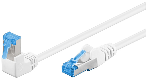 1m Patchkabel Cat6a, S/FTP, weiß, blau, Kupfer, Goobay 1m Patchkabel Cat6a, S/FTP, weiß, blau, Kupfer, Goobay
