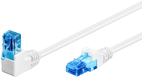 0,25m Patchkabel Cat6a, U/UTP, weiß, blau, Kupferverkleidetes Aluminium (CCA), Goobay 0,25m Patchkabel Cat6a, U/UTP, weiß, blau, Kupferverkleidetes Aluminium (CCA), Goobay