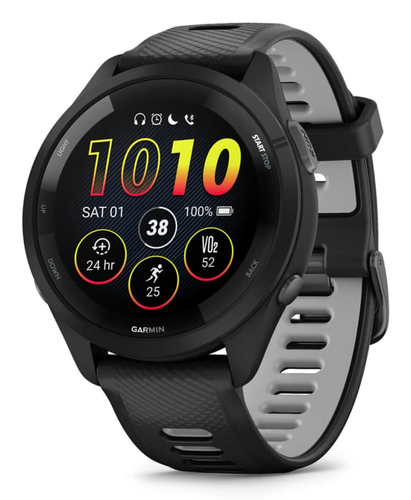 Garmin Forerunner 265&comma; schwarz&comma; grau&comma; Touchscreen&comma; rund&comma; Sportuhr