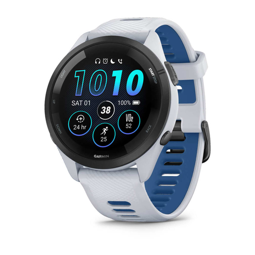 Garmin Forerunner 265&comma; wei&szlig;&comma; schwarz&comma; Touchscreen&comma; rund&comma; Sportuhr