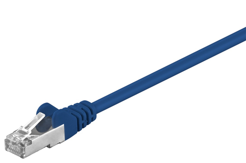 1&comma;5m Patchkabel Cat5e&comma; F&sol;UTP&comma; blau&comma; Kupferverkleidetes Aluminium &lpar;CCA&rpar;&comma; Goobay