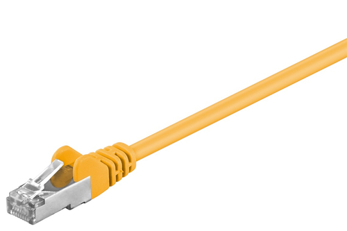 1&comma;5m Patchkabel Cat5e&comma; F&sol;UTP&comma; gelb&comma; Kupferverkleidetes Aluminium &lpar;CCA&rpar;&comma; Goobay