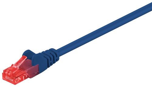 1,5m Patchkabel Cat6, U/UTP, blau, Kupferverkleidetes Aluminium (CCA), Goobay 1,5m Patchkabel Cat6, U/UTP, blau, Kupferverkleidetes Aluminium (CCA), Goobay
