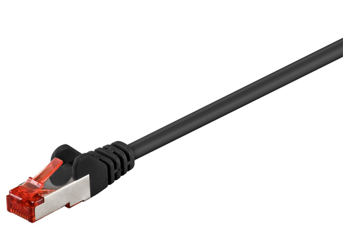 25m Patchkabel Cat6, S/FTP, schwarz, Kupfer, Goobay 25m Patchkabel Cat6, S/FTP, schwarz, Kupfer, Goobay