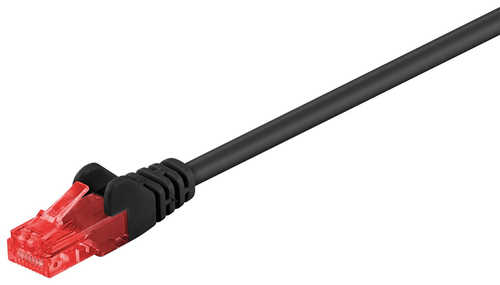 25m Patchkabel Cat6, U/UTP, schwarz, Kupferverkleidetes Aluminium (CCA), Goobay 25m Patchkabel Cat6, U/UTP, schwarz, Kupferverkleidetes Aluminium (CCA), Goobay