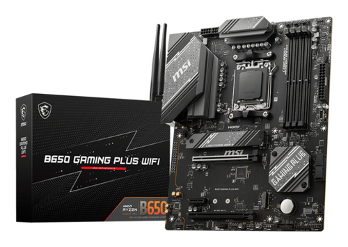 MSI B650 GAMING PLUS WIFI, ATX AM5 Mainboard, 4x DDR5, max. 192 GB, 1x HDMI 2.1, WiFi MSI B650 GAMING PLUS WIFI, ATX AM5 Mainboard, 4x DDR5, max. 192 GB, 1x HDMI 2.1, WiFi