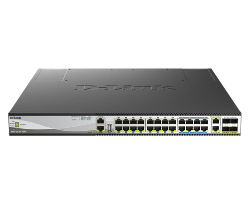 D-Link DMS-3130-30PS L3 Managed Switch, 2x RJ-45, Backplane: 400 Gbit/s, PoE D-Link DMS-3130-30PS L3 Managed Switch, 2x RJ-45, Backplane: 400 Gbit/s, PoE