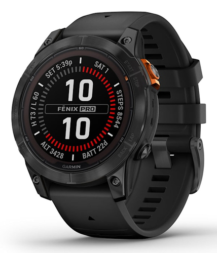 Garmin fnix 7 Pro Solar Edition 3,3 cm (1.3) MIP 47 mm Digital 260 x 260 Pixel Touchscreen Schwarz, Grau WLAN GPS