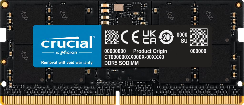 DDR5RAM 24GB DDR5-5600 Crucial SO-DIMM X8, CL46-45-45 