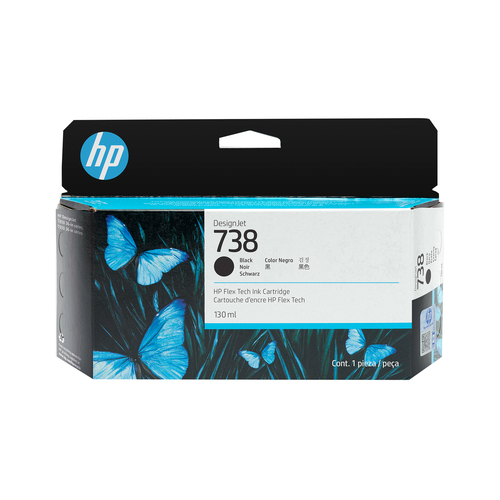 HP 738 130-ml Black DesignJet Ink Cartridge HP 738 130-ml Black DesignJet Ink Cartridge