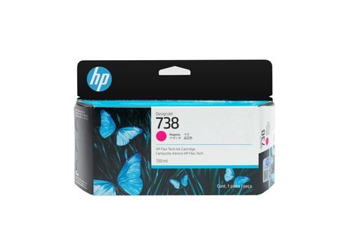 HP 738 130-ml Magenta DesignJet Ink Cartridge HP 738 130-ml Magenta DesignJet Ink Cartridge